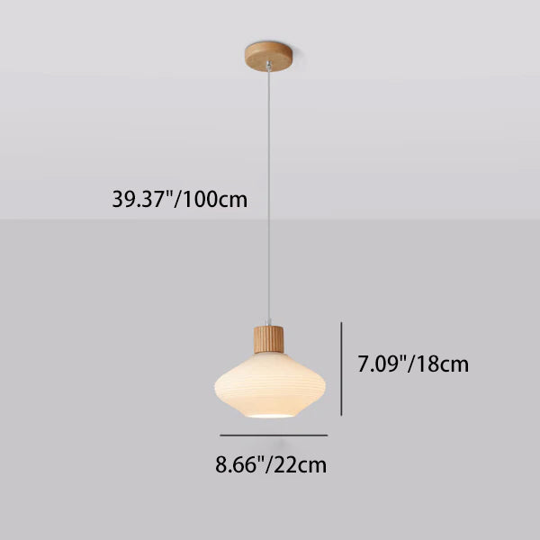 Moderne minimalistische ovale Inselleuchte aus Glas, Gummibaumholz und Metall, 1/3-flammiger Kronleuchter für das Esszimmer 