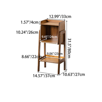 Modern Minimalist Rectangular Bamboo Bookshelves 3/4/5-Tier For Living Room