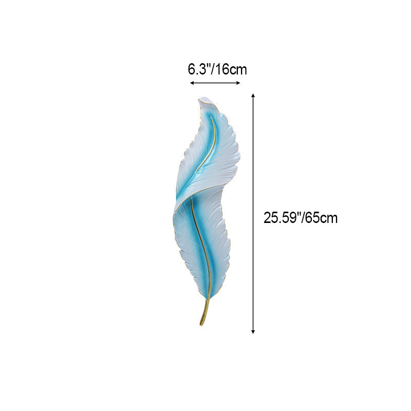 Lámpara de pared impermeable LED de resina creativa contemporánea con imitación de pluma de pavo real para sala de estar 