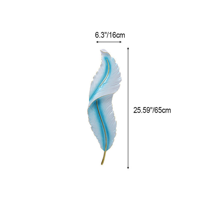 Lámpara de pared impermeable LED de resina creativa contemporánea con imitación de pluma de pavo real para sala de estar 