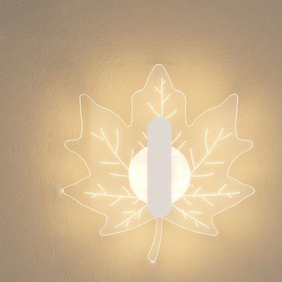 Modern Acrylic Maple Leaf Shape LED Creative Wall Sconce Lamp