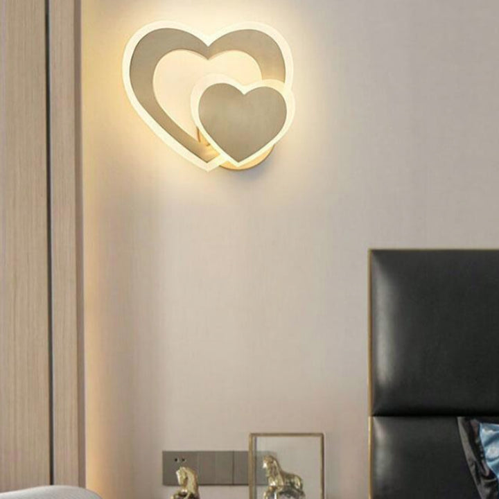 Lámpara Aplique LED de 1 Luz con Pantalla en Forma de Corazón Moderna 