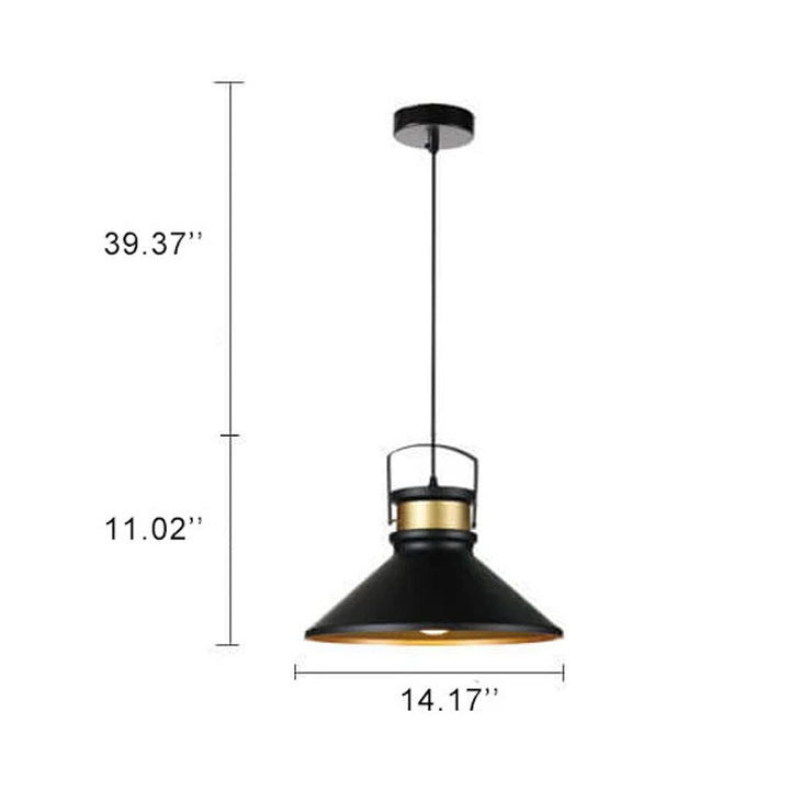 Retro 1-Light Pot Lid Pendant Light
