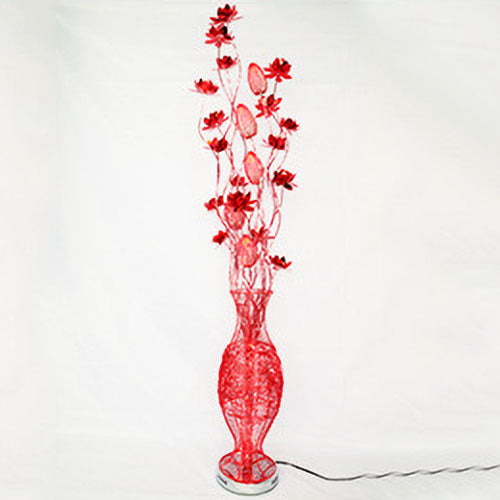 Contemporary Creative Vase Flower Design Aluminum LED Standing Floor Lamp for Living Room