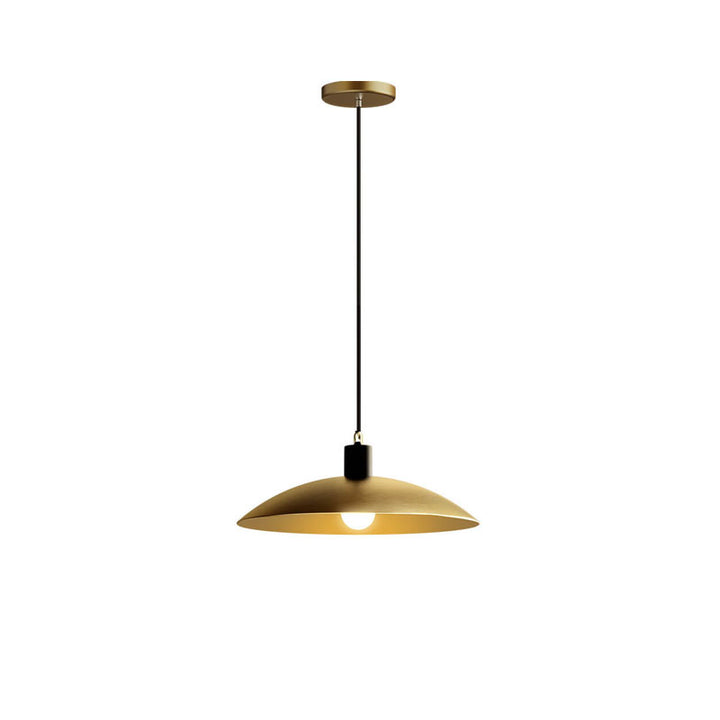 Nordischer minimalistischer Anhänger in Goldfarbe aus Kupfer mit 1 Licht 