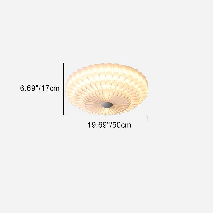 Luz de techo LED empotrada de acrílico y hierro con pétalo redondo nórdico contemporáneo para dormitorio 