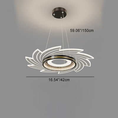 Lámpara colgante LED de lujo contemporáneo con pantalla de acrílico cristalino para dormitorio 