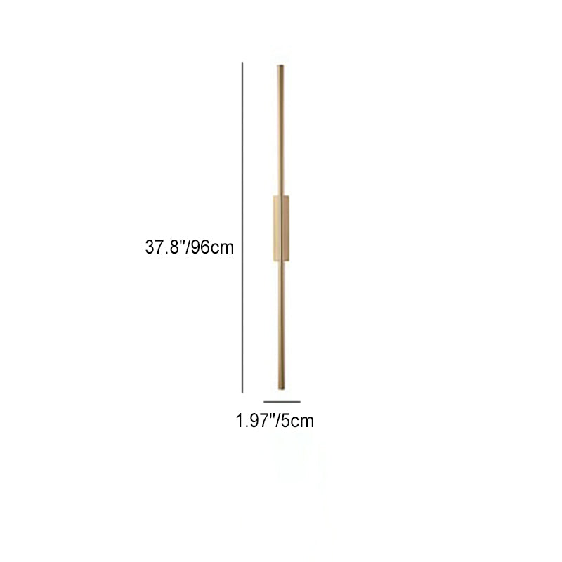 Moderne minimalistische Streifen Kupfer PC LED Wandleuchte Lampe für Wohnzimmer 