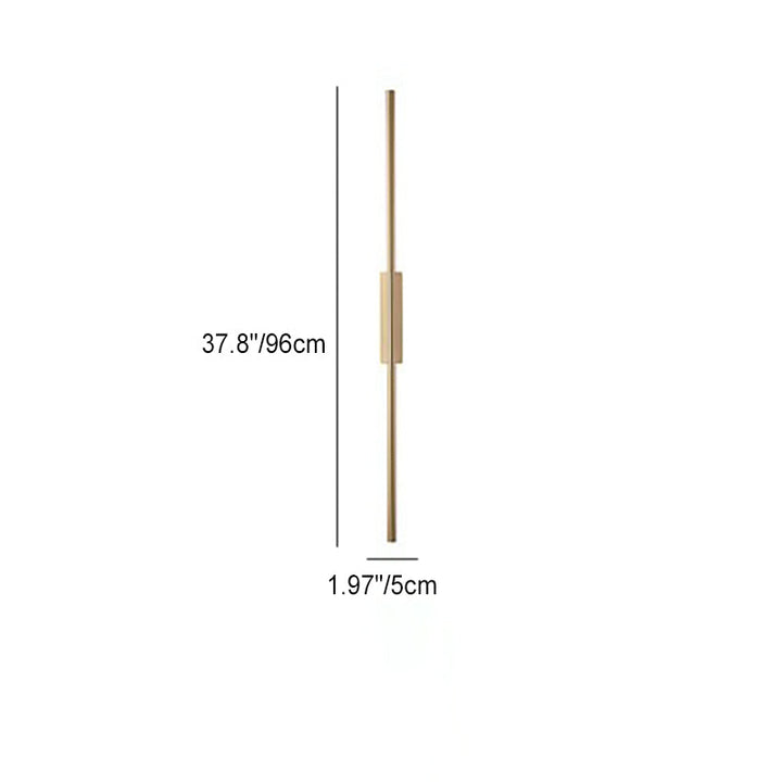 Moderne minimalistische Streifen Kupfer PC LED Wandleuchte Lampe für Wohnzimmer 