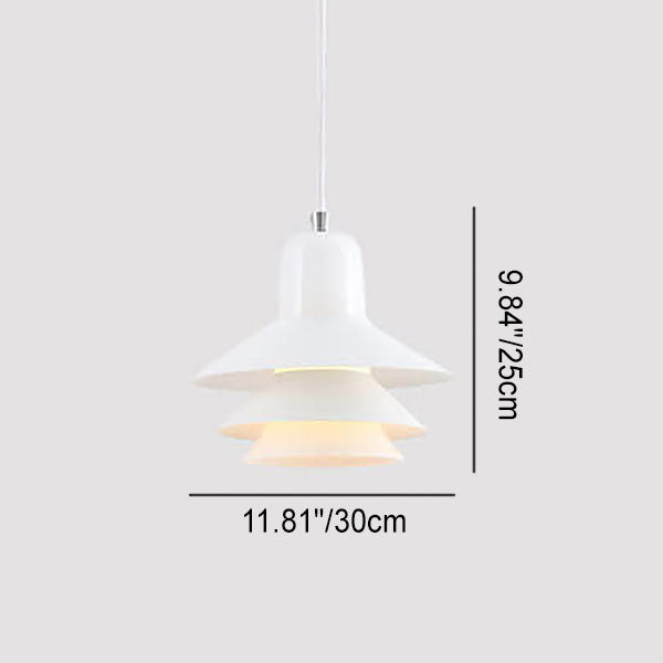 Nordic Minimalist Multi-Layer Cone Glass Hardware 1-Light Pendant Light