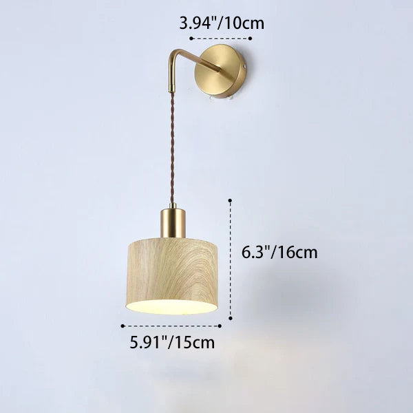 Modern Minimalist Iron Drum 1-Light Wall Sconce Lamp For Living Room &amp; Bedroom