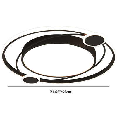 Plafonnier LED rond en fer acrylique de simplicité moderne pour chambre à coucher 