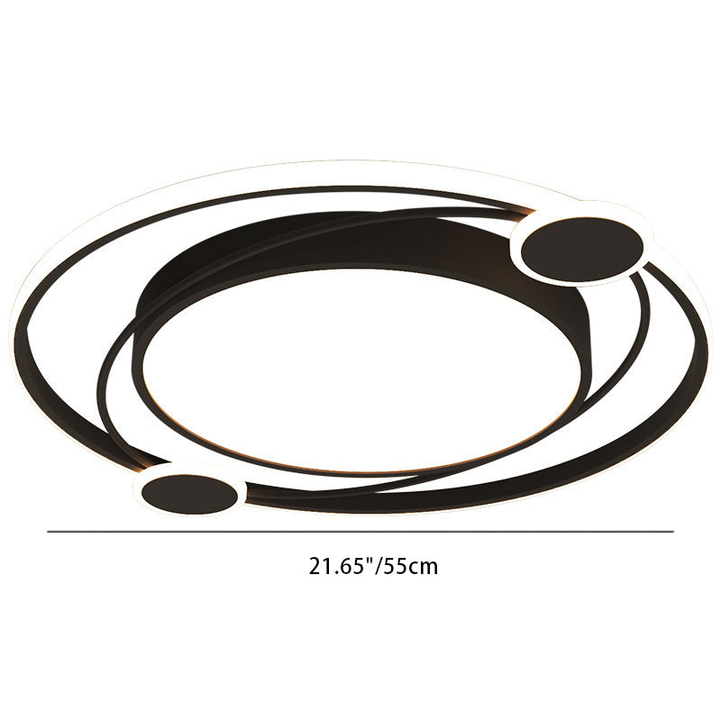 Plafonnier LED rond en fer acrylique de simplicité moderne pour chambre à coucher 