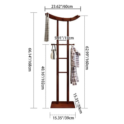 Modern Minimalist Boat-Shaped Hook Solid Wood Display Rack For Living Room