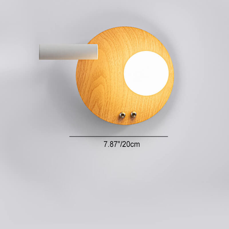 Applique murale LED ronde et carrée en fer, style nordique créatif 
