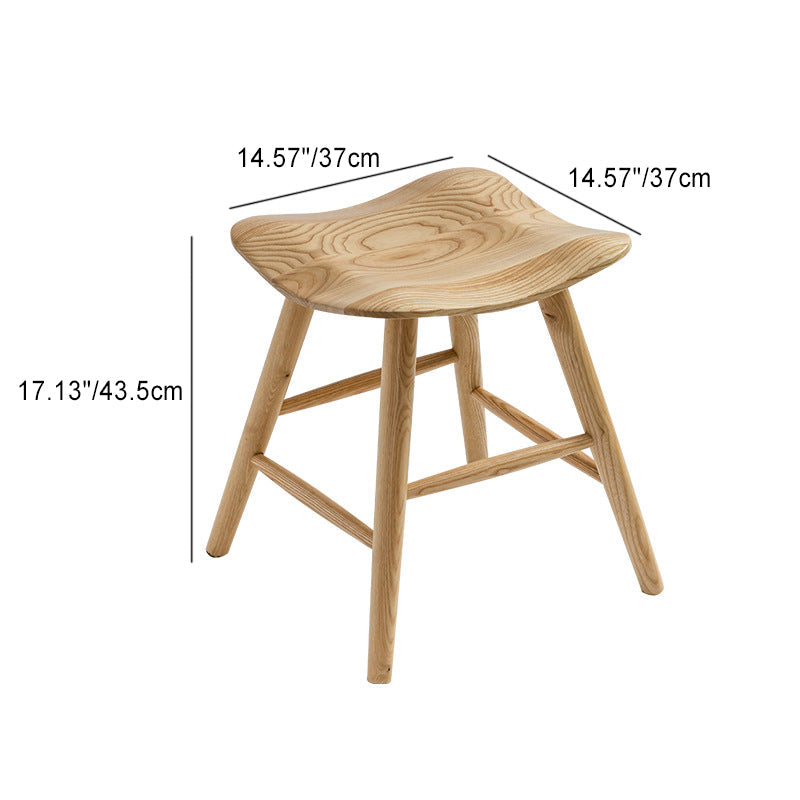 Zeitgenössischer nordischer quadratischer Hocker aus Eschenholz als Fußstütze für das Schlafzimmer 