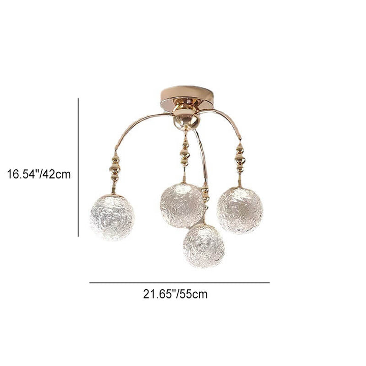 Modern Simplicity Glass Ball 4/7/13-Light Chandelier For Dining Room