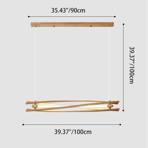 Lustre LED en laiton à colonne longue minimaliste japonaise 