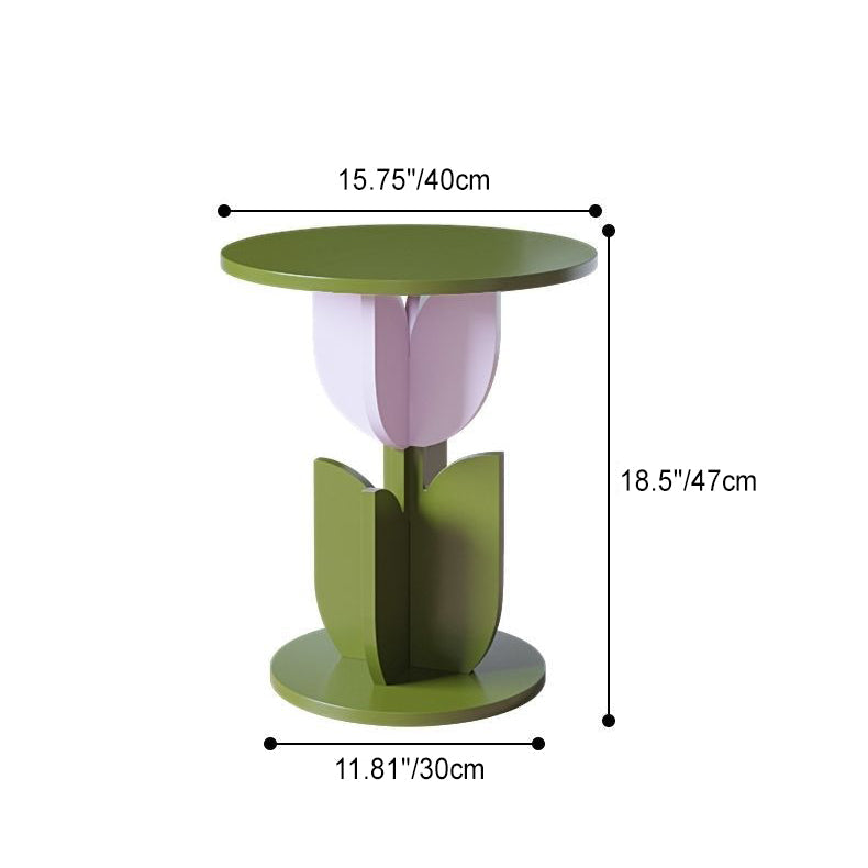 Table basse de salon contemporaine avec plateau en verre ondulé et design tulipe 