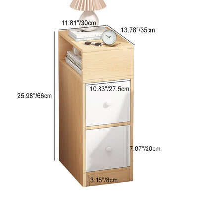 Moderner minimalistischer rechteckiger Platten-Nachttisch mit 1/2/3 Schubladen für die Bettseite 