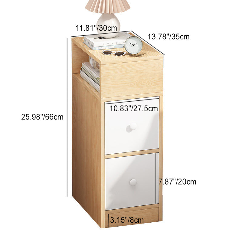 Moderner minimalistischer rechteckiger Platten-Nachttisch mit 1/2/3 Schubladen für die Bettseite 