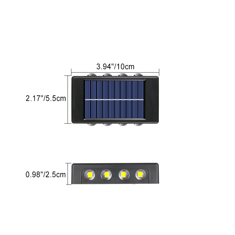 Lampe murale LED en ABS PVC rectangulaire étanche à l&