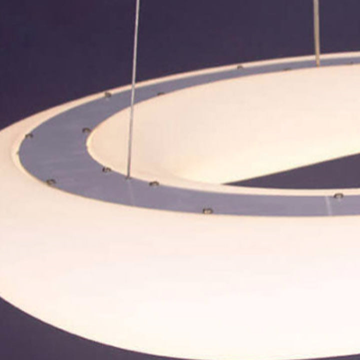 Minimalist White Loop Acrylic LED Chandeliers