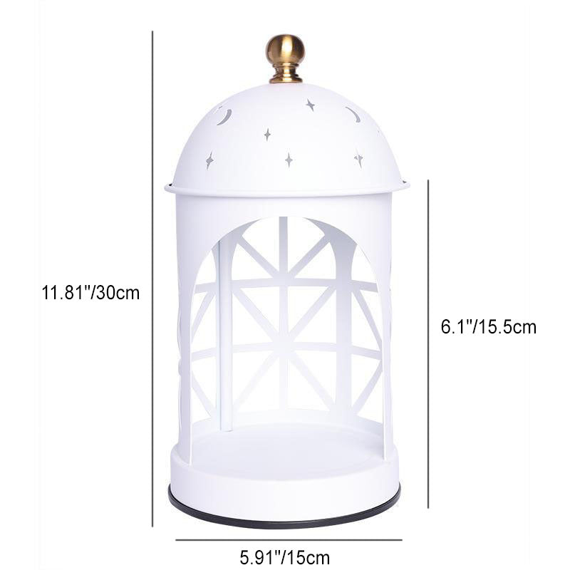 Lampe de table en métal contemporaine Creative Castle 1 lumière pour faire fondre la cire aromatique pour chambre à coucher 
