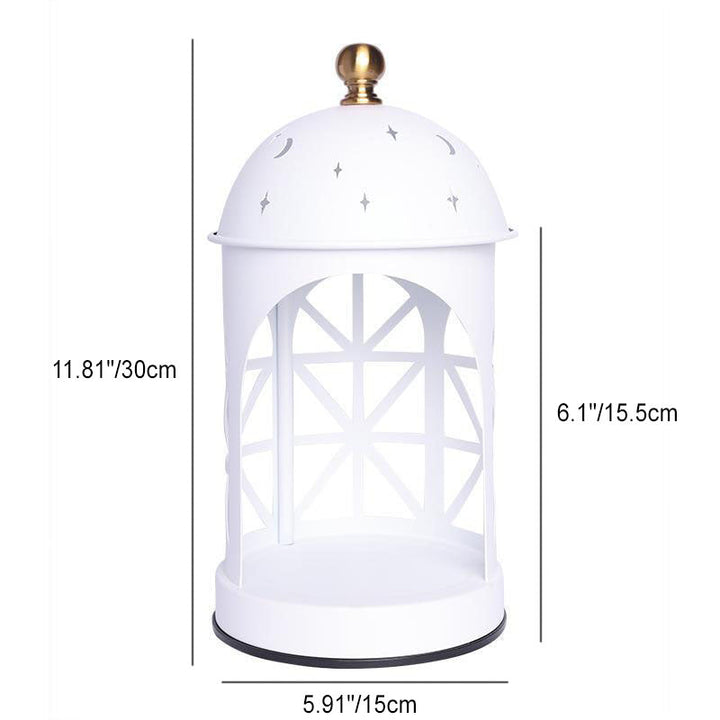 Lampe de table en métal contemporaine Creative Castle 1 lumière pour faire fondre la cire aromatique pour chambre à coucher 