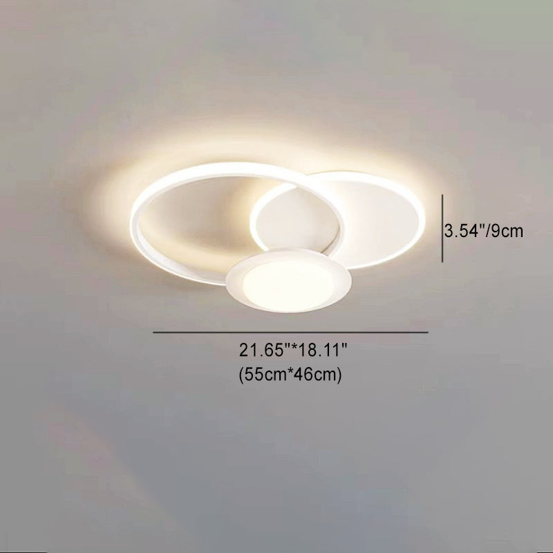 Moderne minimalistische runde quadratische Eisen Acryl LED Unterputz Deckenleuchte für Schlafzimmer 