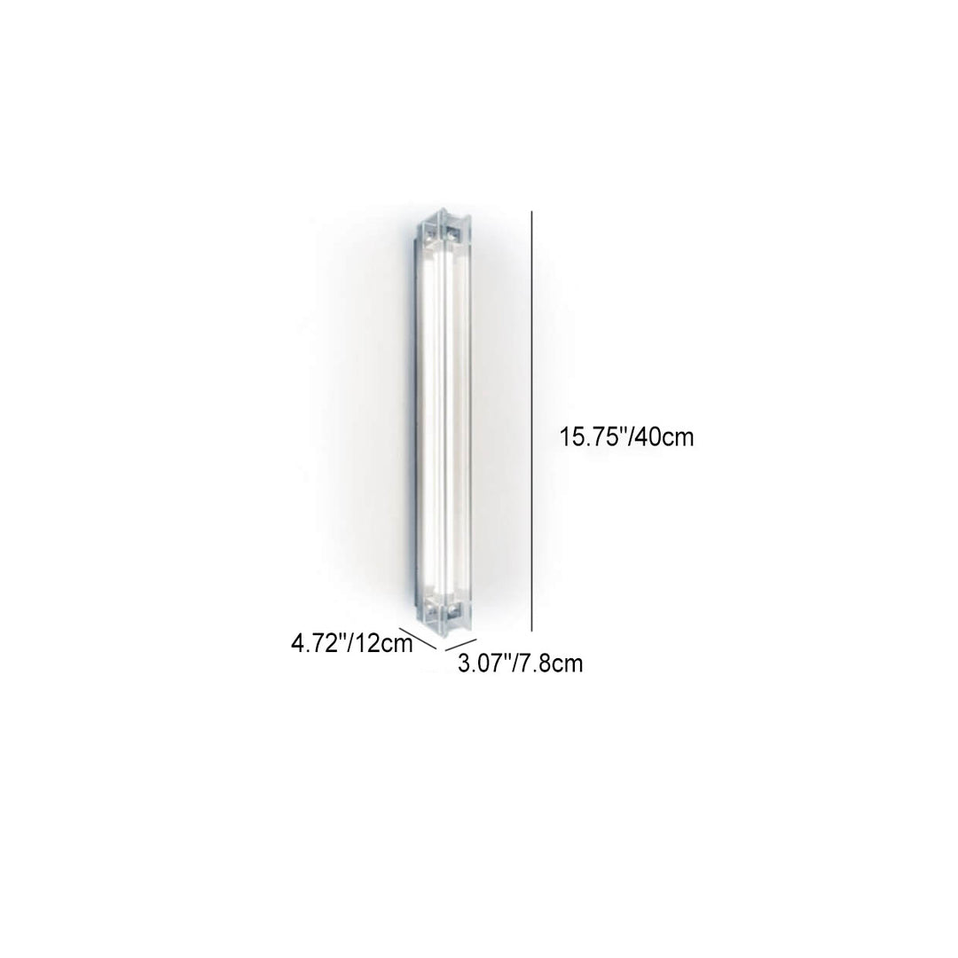 Industrial Style Simple Glass Strip LED Wall Sconce Lamp