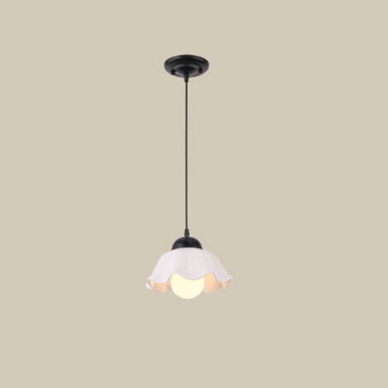 Moderner minimalistischer floraler Eisen-Keramik 1/3-Licht-Insel-Licht-Kronleuchter 