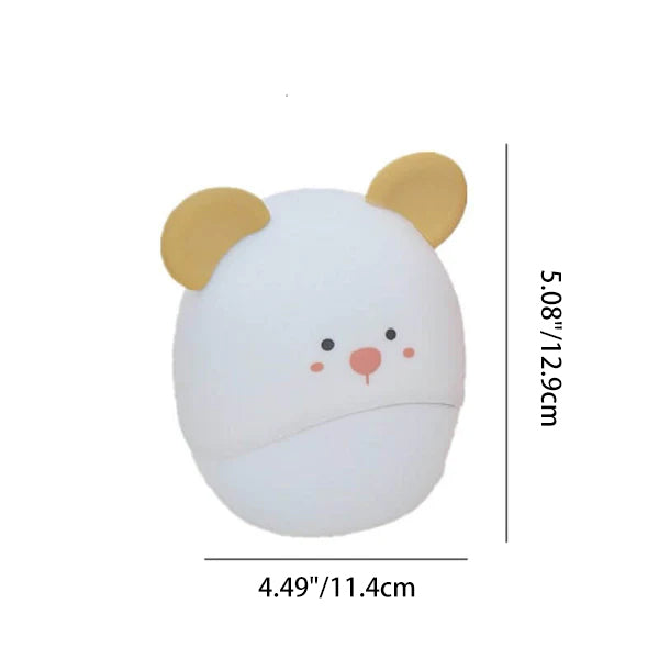 Zeitgenössische kreative Cartoon-Maus-PC-ABS-Silikon-USB-wiederaufladbare weiche Licht-LED-Nachtlicht-Tischlampe für Schlafzimmer 
