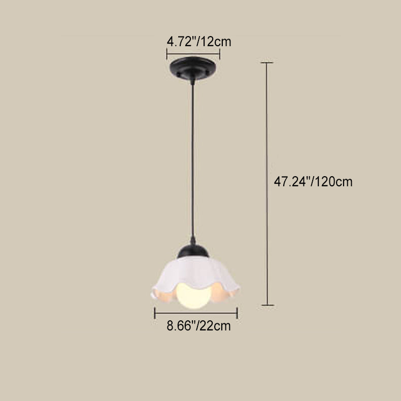 Moderner minimalistischer floraler Eisen-Keramik 1/3-Licht-Insel-Licht-Kronleuchter 