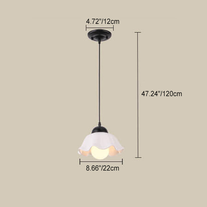 Moderner minimalistischer floraler Eisen-Keramik 1/3-Licht-Insel-Licht-Kronleuchter 