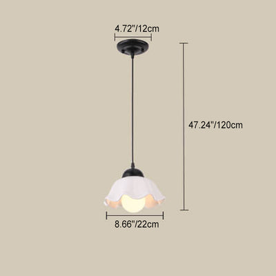 Modern Minimalist Floral Iron Ceramic 1/3 Light Island Light Chandelier