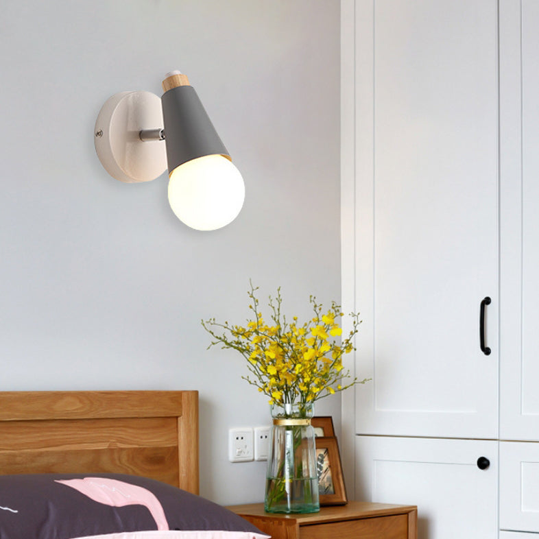 Moderne Einfachheit Holz Eisen Horn Kegel 1/2/3 Licht Wand Leuchte Lampe Für Nacht 