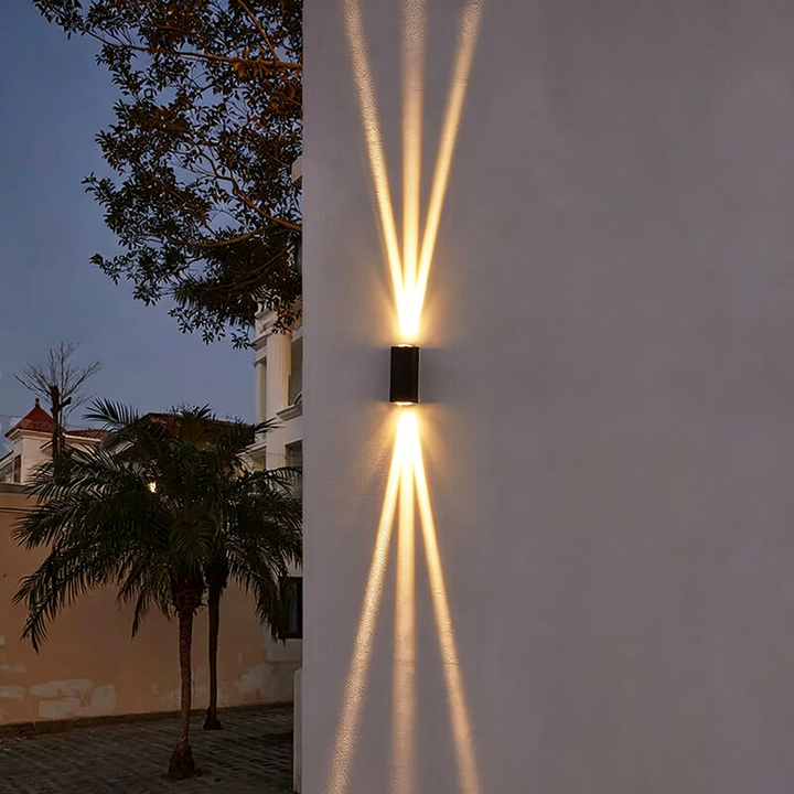 Modern Minimalist Aluminum Hardware Rectangular LED Outdoor Wall Sconce Lamp for Outdoor Patio