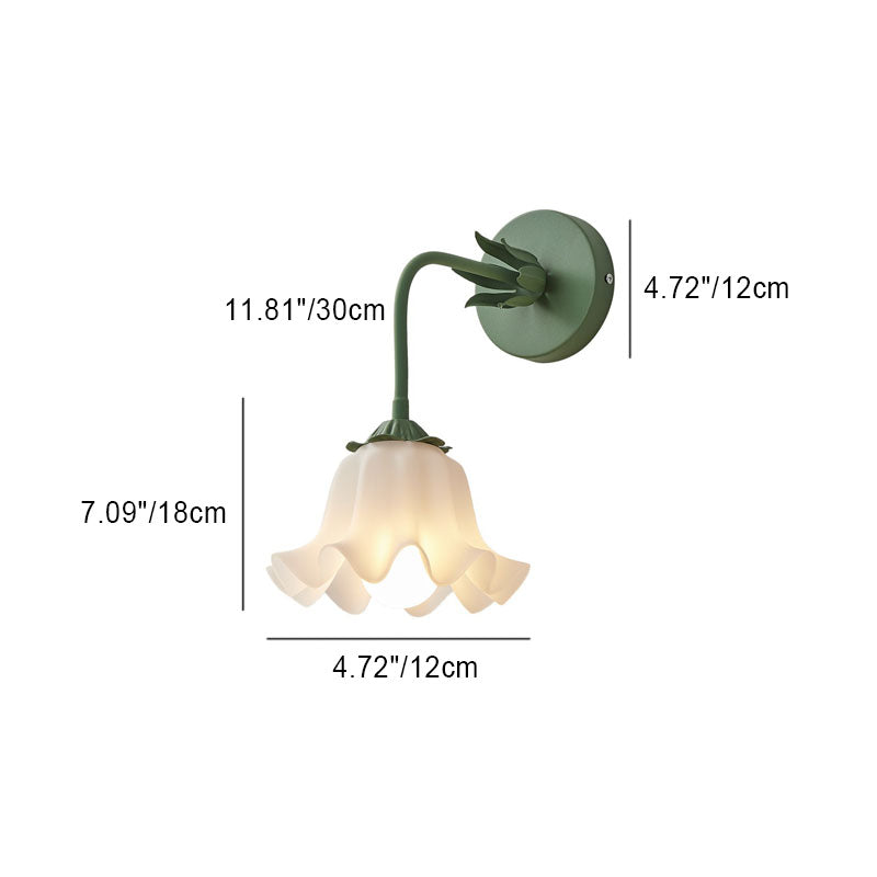 Applique murale 1 lumière avec abat-jour en forme d&