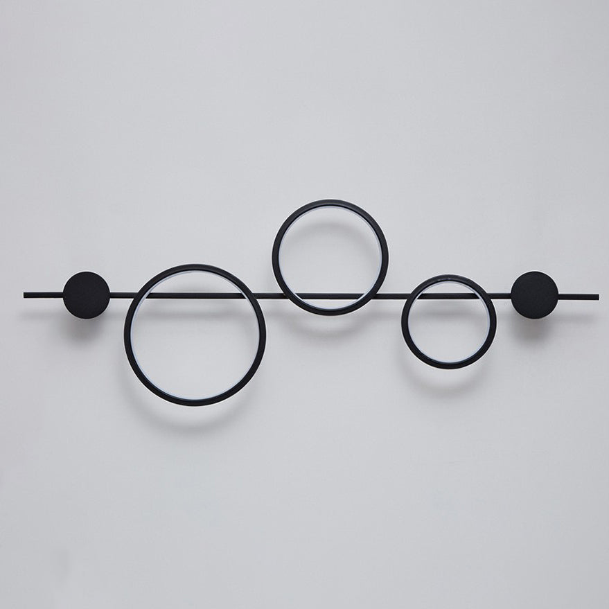 Moderne minimalistische mehrere Kreis Eisen Silikon LED Wandleuchte Lampe für Wohnzimmer 
