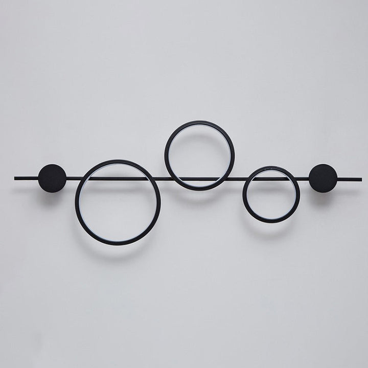 Moderne minimalistische mehrere Kreis Eisen Silikon LED Wandleuchte Lampe für Wohnzimmer 