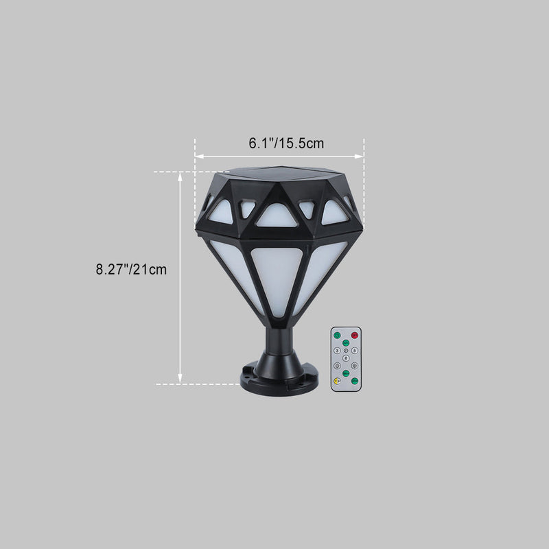 إضاءة LED للمناظر الطبيعية في الهواء الطلق بتصميم آرت ديكو العصري مقاومة للماء مصنوعة من البلاستيك الأكريليك الماسي ABS PC للطاقة الشمسية للحديقة 