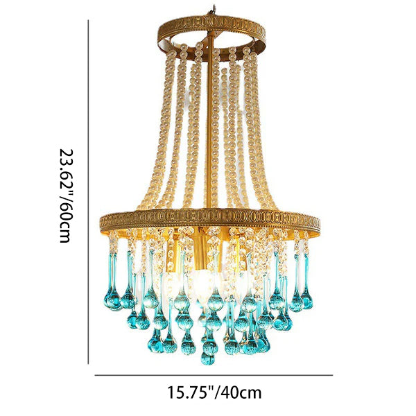 Lámpara de araña ovalada multicapa de cristal y hierro de lujo contemporáneo de 4 luces para sala de estar y dormitorio 