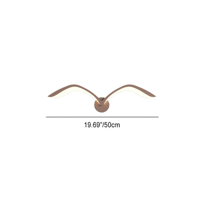 Lámpara de Aplique de Pared LED de Arco de Gaviota de Hierro Acrílico Minimalista Moderna para Sala de Estar 