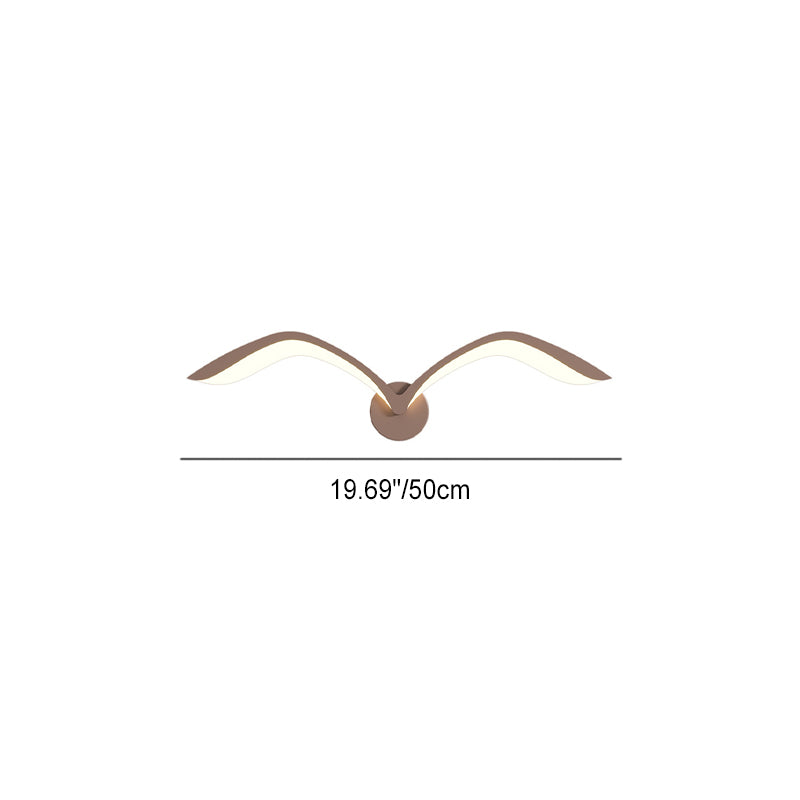 Lámpara de Aplique de Pared LED de Arco de Gaviota de Hierro Acrílico Minimalista Moderna para Sala de Estar 