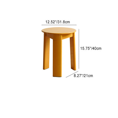 Tabouret bas en plastique ABS à base triangulaire rectangulaire ronde créative contemporaine pour salon 