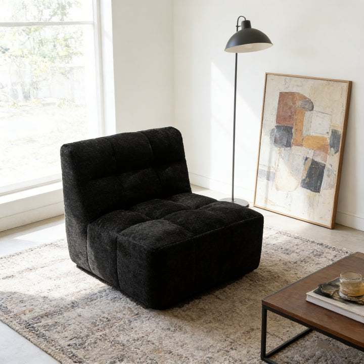 Canapé à compression en chenille minimaliste moderne - canapé portable en mousse haute résilience sans armature, disponible en version 1 place et 2 places pour le salon 