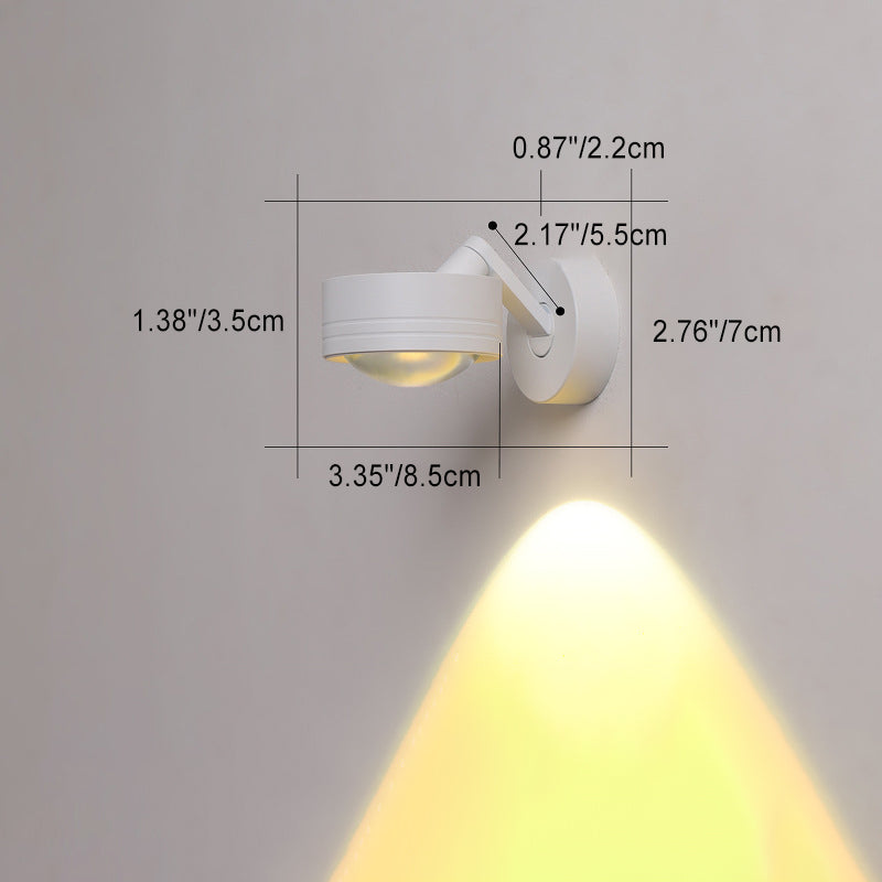 Moderne Einfachheit Zylinder Aluminium 1-Licht Wandleuchte Lampe für Schlafzimmer 