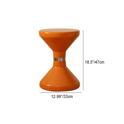 Contemporary Creative Round Plastic Vanity Stool Backless Armless For Living Room