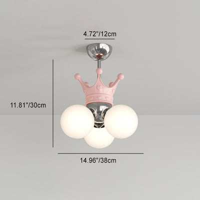 Moderne minimalistische Prinzessin Crown Metall Acryl LED Pendelleuchte für Schlafzimmer 